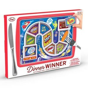 Genuine Fred DINNER WINNER Kids' Dinner Tray / Plate Supper Hero NWT